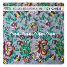 Κίνα Eco - φιλικό ύφασμα δαντελλών βαμβακιού Floral που κεντά με το πλάτος 120cm προμηθευτής