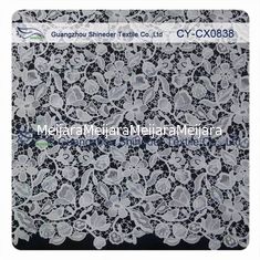 Κίνα Floral Embroideried 100 ύφασμα δαντελλών πολυεστέρα/ύφασμα εγχώριων ντεκόρ προμηθευτής