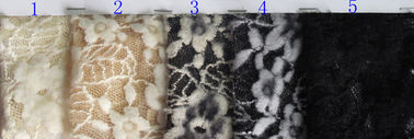 Washable βουρτσισμένο Floral ύφασμα τεντωμάτων δαντελλών/νάυλον ύφασμα Κύπρος-LQ0043 Spandex βαμβακιού προμηθευτής