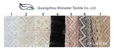 Jacquard νάυλον ύφασμα δαντελλών βαμβακιού σχοινόδετο για υλικό SGS BV ενδυμάτων Κύπρος-LW0788 ΤΟΥ προμηθευτής