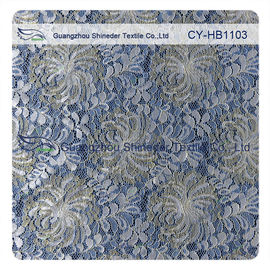 Guipure Chantilly λουλουδιών μόδας χρυσό μπλε άσπρο Floral ύφασμα δαντελλών προμηθευτής
